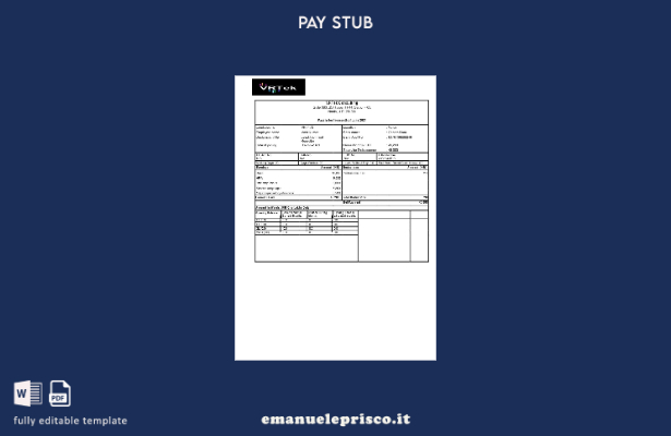 modello di busta paga VRTek Consulting in stile verificato